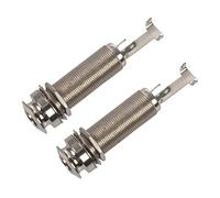 Wzxksoac 2X Mono Entrada Salida Roscado Guitarra Barril Jack 1/4 Pulgadas