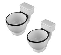 Wzxksoac 2X Novedad de Inodoro de Cerámica con Asa 300Ml Café Té Leche de Helado Divertido para Regalos