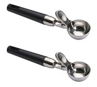 Wzxksoac 2X Pala para Helado, Pala para Helado con Gatillo de LiberacióN, Pala para Galletas de Metal, Cuchara para Pala para Helado