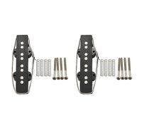 Wzxksoac 2X Pro de Puente Sin Ruido de Tipo Abierto de Tipo Abierto para Estilo de 4 Cuerdas, Negro 92X18.3mm
