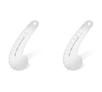 Wzxksoac 2X Regla Curva de Forma Variable Regla Curva de Cadera de Curva Francesa de Metal SóLido de 12 Pulgadas para Medir la FabricacióN de DiseñOs de Costura