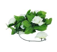 Wzxksoac 2X Rosa Artificial Decoracion Guirnalda De Flores De Tela De La Boda Jardin De Su Casa - De Color Verde Palido
