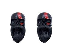 Wzxksoac 2X Soporte para de Cabeza de Calavera Soporte para de Barba de Motocicleta Soporte para de Motocicleta Manualidades para Decoración de Pared
