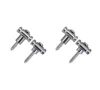 Wzxksoac 2X Soportes de Hebilla de Cuerda de Guitarra Eléctrica con Tornillos de Montaje Guías de árbol de Montaje Accesorios de Guitarra Plata