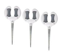 Wzxksoac 3 Clavos Guía para Manguera de Jardín, Rodillo Superior, Posicionamiento de Tubería de Agua Blanda, Cabezal Puntiagudo, Soporte para Púas.