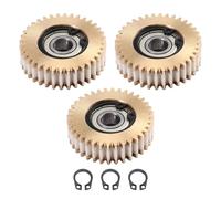 Wzxksoac 3 Engranajes de Motor de Cobre con Rodamiento, 36 Dientes, para Buje de Rueda de Bicicleta Eléctrica, 38 X 12 Mm, Transmisión de Potencia.