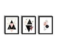 Wzxksoac 3 Piezas/Juego Decoracion Pintura Geometrica de la Lona del Arte de la Pared Carteles de Decoracion Cuadros de Pared de Arte de Lona (Sin) 30 cm x 40 cm