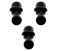 Wzxksoac 3 Tapones Universales para de Cerveza, A Prueba de Polvo, Divertidos, con Diseño de Máscara Alemana, para Fiestas, Bares y Accesorios, Color Negro.