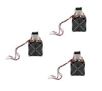 Wzxksoac 3 x 12 V 6 A Termoeléctrico Peltier Semiconductor Refrigeración Sistema de Refrigeración Kit de Refrigeración Ventilador Enfriador para Refrigeración por Aire
