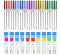 Wzxksoac 30 Agujas Universales para Máquina de Coser, Tamaños 9, 11, 14, 16 y 18, Colores Brillantes, Punta Regular.