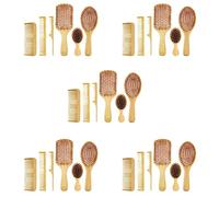 Wzxksoac 30PC Peine de Madera Cojín de Saludable Cepillo de Masaje para Pérdida Cabello Cepillo para El Cabello Peine Cabelludo Cuidado del Cabello Peine de Bambú Saludable
