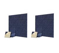 Wzxksoac 32 Paneles AcúSticos con Autoadhesivo, Panel una Prueba de Sonido de 12 X 12 X 0,4 Pulgadas, Panel de Sonido de Alta Densidad para Estudio en Casa y Oficina, 2