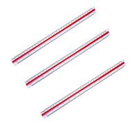 Wzxksoac 3piezas 1:20 1:25 1:50 1:75 1:100 1:125 Regla de Escala Triangular Plastico