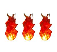Wzxksoac 3X Accesorios Flotantes de Bola de Fuego de Halloween, Lámpara de Llama, Accesorios Flotantes de Fuego Falso Artificial, Sin Llama, para Decoración del Hogar de Halloween