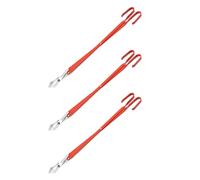 Wzxksoac 3X Barbacoa de Carbón Barbacoa de Carbón Tong Abrazadera de Aluminio Alicates Comida una la Parrilla Clip PortáTil Pinzas de Barbacoa Accesorios para Herramientas 50.8Cm