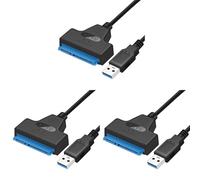 Wzxksoac 3X Cable USB Adaptador 3 una USB 3.0 Cable Adaptador USB Soporte de Disco Duro Ssd HDD de 2,5 Pulgadas