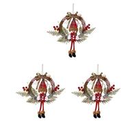 Wzxksoac 3X de Navidad Artificial para la DecoracióN del Hogar de la Casa de Campo de la Ventana de la Pared de la Puerta Delantera, MuñEco de Nieve (PequeñO)