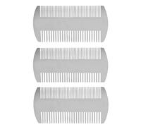 Wzxksoac 3X Doble Acción Acero Inoxidable Tamaño de Tarjeta de Crédito Peine Monedero Peine de Bolsillo Peine Antiestático Peine para El Cabello Barba Bigote para Hombre