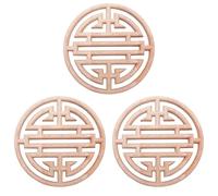 Wzxksoac 3X Estilo Europeo Apliques de Madera Tallada Vintage Calcomania de Talla de Madera de Puerta de Gabinete de Muebles Artesania de Decoracion de Casa (15cm)