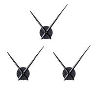 Wzxksoac 3X Manecillas de Reloj 3D, Agujas de Mecanismo de Movimiento de Reloj Grande para Bricolaje, Reemplazo de Piezas de Accesorios de Pared, Negro