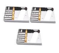 Wzxksoac 3X Plata Cromo Puente Cenicero 3 Sillin de Cobre para Guitarra Electrica