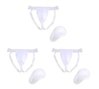 Wzxksoac 3X Protector de Coquilla Hombre, Boxeo Kickboxing Muay Coquilla, Ventilado Ajustable, Entrenamiento de Lucha Karate L