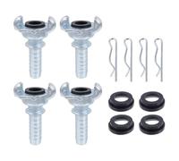 Wzxksoac 4 Accesorios de Aire Chicago, Acoplamiento de Extremo Dentado de 3/4 Pulgada, Conector Universal para Manguera de Aire, Accesorios para Mangueras Neumáticas Industriales.