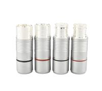Wzxksoac 4 Conectores XLR Macho y Hembra de Cobre con Telurio Plateado para Audio, Conector XLR de Equilibrio para Cable Hi-Fi.