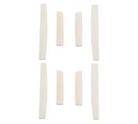 Wzxksoac 4 Juegos de 8 Piezas de 6 Cuerdas de Guitarra AcúStica Bone Bridge Saddle y Nut Hechas de Hueso Real