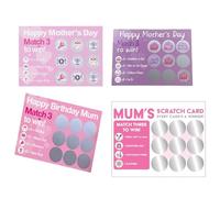 Wzxksoac 4 Juegos de Regalo para el Día de la Madre, Regalo para Mamá, Tarjeta Rasca y para el Día de la Madre, Tarjeta para Rasca y para Mamá, Regalo para
