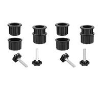 Wzxksoac 4 Juegos de Soporte de Base de Sombrilla para Patio Exterior, Piezas de Repuesto, Soporte de Base de Sombrilla, Cubierta Y Tapa de Tapón de Anillo
