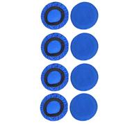 Wzxksoac 4 Pares de Fundas Elásticas para Auriculares de 8 cm, Lavables y Elásticas, para Uso Sanitario, Color Azul.