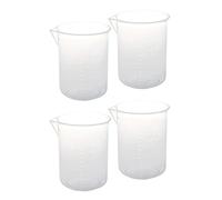 Wzxksoac 4 Piezas 50 Ml Laboratorio Plástico Agua LíQuido Vaso Medidor Transparente