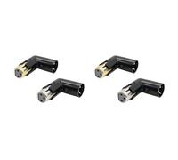 Wzxksoac 4 Piezas Adaptador de Audio Enchufe Adaptador de Ángulo XLR de 3 Adaptador XLR de Ángulo Recto Ajustable Macho A Hembra (Adaptador XLR de 90 Grados)