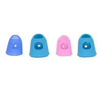 Wzxksoac 4 Piezas de Silicona Guitarra Pulgar Finger Picks Protector Plectrum Fingertip Colors Random