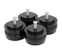 Wzxksoac 4 Piezas Pies de Aluminio Dispositivo de Audio Sólido Pies Puntas de Altavoz Pies de Pie Almohadilla para Altavoces Amplificador de CD Negro
