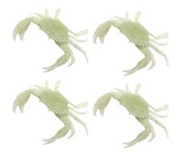 Wzxksoac 4 Señuelos Artificiales de Cangrejo para Pesca de 13 cm, Simulación 3D, Suaves, de Color Luminoso.