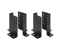 Wzxksoac 4 Soportes de Base para Postes Ajustables, Aptos para Postes de 2x4, y 6x6. Soporte de Base para Postes de Cerca de Madera, para Pérgola y Buzón.