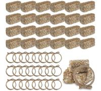 Wzxksoac 48 Decoraciones para Fiestas con Temática del Oeste, 24 Fardos de Heno Decorativos y 24 Cuerdas de Retorcidas para Centros de Mesa de Vaqueros.