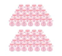 Wzxksoac 48 x BiberónMini Biberón4X9cm Rhinestone Oso Rosa Regalo de Regalo Niña Bautismo