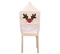 Wzxksoac 4PC Sombrero de venado Cubiertas de la Silla Decoracion de Navidad Cena de la Cena de Navidad Cap Sets