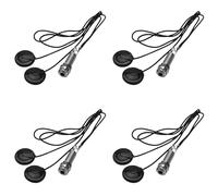 Wzxksoac 4piezas 21 Pulgadas Longitud del Cable 1/4 Pulgada Salida Jack 2 en 1 Recogida Piezo Transductor de Disco para Guitarra Violín Ukulele Mandolina Banjo Cello (con Tapa)