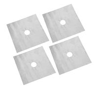 Wzxksoac 4pzs Protector Cubierta del Quemador Estufa de Gas de hojuela de Aluminio Reutilizable Almohadilla Estera de Limpieza de Revestimiento Proteccion Lesiones
