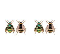 Wzxksoac 4X Broches de Esmalte Insecto Animal Natural de Moda Pin de Aleación de Abeja Joyas Vintage para Mujer, Abeja