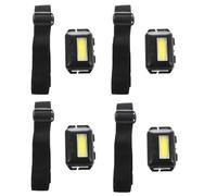 Wzxksoac 4X COB LED Mini Head Light Lamp Lamp Faros 3 Modos Rainproof Head Antorcha Linterna Head para Acampar Al Aire Libre Pesca Negro