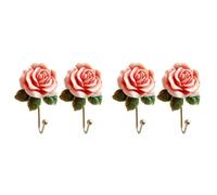 Wzxksoac 4X Gancho de Resina Rosa en Forma de CorazóN Gancho de Pintura de Color la DecoracióN del Hogar Se Utiliza para Colgar Sombreros, Toallas, Abrigos, Etc. A