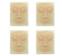 Wzxksoac 4X Principiante 3D Silicona Maquillaje Permanente Tatuaje Práctica de Entrenamiento Piel Falsa En para Microblading Cara