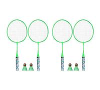 Wzxksoac 4X Raquetas de Bádminton para Niños, Juego de Deportes de Raqueta de Volantes con 4 Pelotas para Niños, Jugadores, Interior, Exterior, Deporte, Verde