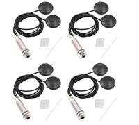 Wzxksoac 4X Registro de Guitarra Transductor Piezoeléctrico Acústico Micrófono Contacto para Guitarra Violín Ukelele Mandolina Banjo Cello