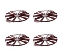 Wzxksoac 4X Torta Divisor Rebanada Pastel de Torta 10/12 Pieza Igual Porcion Marcador Divisor Oscuro Rojo